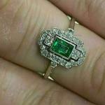 Art Deco 1.52Ct Emerald Cut Engagement Ring
