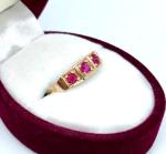 Victorian Rose Gold Antique Ruby Ring, Size K1/2