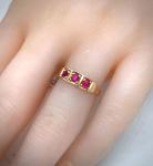 Victorian Rose Gold Antique Ruby Ring, Size K1/2