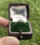Antique Emerald Engagement Ring in 9ct Gold
