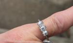 Antique Old Cut Diamond Trilogy Ring