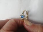 Antique Gold Ring with Sapphire and Diamonds