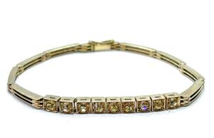1900's Antique 935 Silver Sparkly Paste Bracelet
