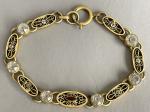 French Belle Epoque Vintage Filigree Link Bracelet