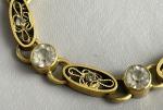 French Belle Epoque Vintage Filigree Link Bracelet