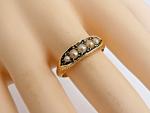 Victorian 15ct Gold Emerald and Pearl Ring