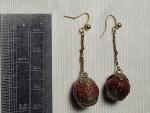 Victorian 9ct Gold Nut Antique Earrings