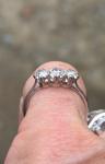 Antique Old Cut Diamond Trilogy Ring