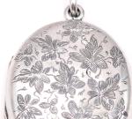 Victorian Silver Oval Locket Pendant from 1880