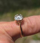 Rose Gold 1.70ct Old Cut Diamond Solitaire Ring