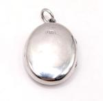 Victorian Silver Oval Locket Pendant from 1880