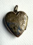 Victorian 9CT Gold Plated Heart Photo Locket