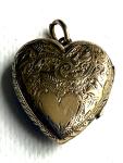 Victorian 9CT Gold Plated Heart Photo Locket