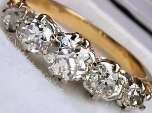 18Ct Gold Diamond Antique Eternity Wedding Ring