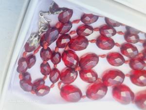 Vintage Cherry Bakelite Beads Necklace, 50 Grams
