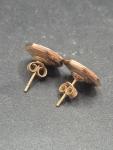 Art Deco 9ct Gold Enamel Pearl Stud Earrings