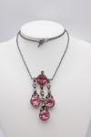 Vintage Pink and White Paste Necklace, c. 1910