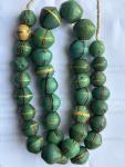 Antique Venetian Green King Bead Necklace