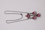 Vintage Pink and White Paste Necklace, c. 1910