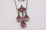 Vintage Pink and White Paste Necklace, c. 1910