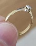 Dainty Art Deco Diamond Gold & Platinum Ring