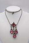 Vintage Pink and White Paste Necklace, c. 1910