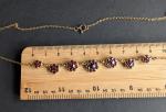 Bohemian Rose Cut Garnet Flower Necklace