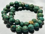 Antique Venetian Green King Bead Necklace