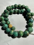 Antique Venetian Green King Bead Necklace