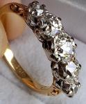 18Ct Gold Diamond Antique Eternity Wedding Ring