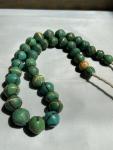 Antique Venetian Green King Bead Necklace
