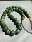 Antique Venetian Green King Bead Necklace