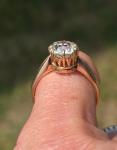 Rose Gold 1.70ct Old Cut Diamond Solitaire Ring