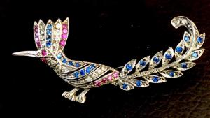 Victorian Sterling Silver Bird Brooch