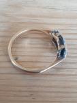 Art Deco Sapphire Diamond Platinum & Gold Ring