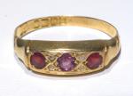 Antique 18ct Gold Ruby Diamond Ring, 1915