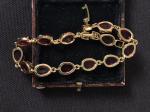 Vintage Red Gemstone Bracelet in 18K Gold Plating