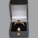 Edwardian Ruby and Diamond Trilogy Ring, 18ct Gold