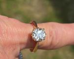 Rose Gold 1.70ct Old Cut Diamond Solitaire Ring