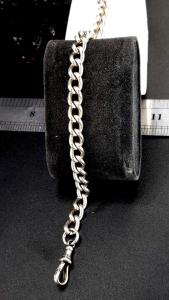 Antique Silver Curb Bracelet with Lion Links 8