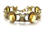 Victorian Etruscan Revival Gold-Plated Citrine Bracelet