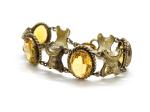 Victorian Etruscan Revival Gold-Plated Citrine Bracelet