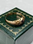 George V 18ct Gold Sapphire Diamond Gypsy Ring