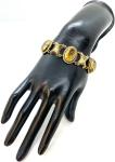 Victorian Etruscan Revival Gold-Plated Citrine Bracelet