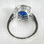 Antique 2 Ct Blue Sapphire Art Deco Ring