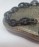 Victorian Whitby Jet Shell Pendant Bracelet