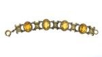 Victorian Etruscan Revival Gold-Plated Citrine Bracelet