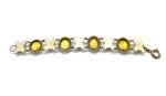Victorian Etruscan Revival Gold-Plated Citrine Bracelet