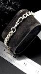 Antique Silver Curb Bracelet with Lion Links 8