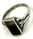 Early Victorian Sterling Silver Blue John Ring